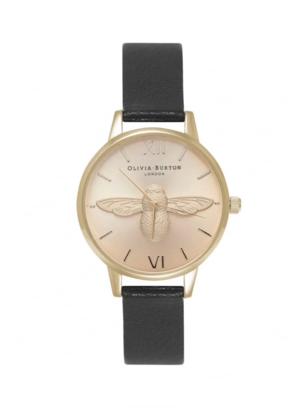 NWOT** Anthropologie Olivia Burton The Signature Queen Bee Leather Watch